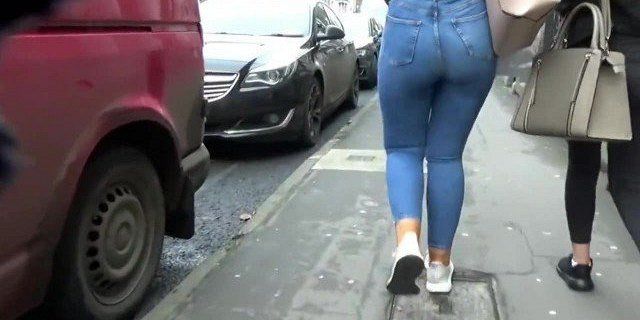 Stargazer reccomend candid jeans walking slow motion