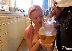 best of Piss slave gets pissed drinks