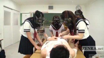 Cfnm gas mask japanese schoolgirls