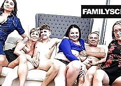 First ever granny orgy cock fest