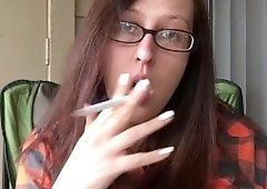 Smoking leia touches herself