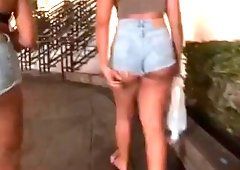 best of Booty flashes teen slutty shorts