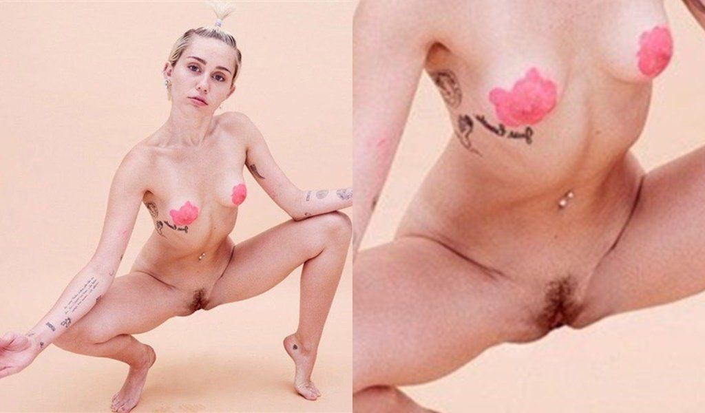 Miley cyrus showing tits posing