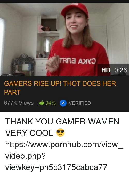 Dew D. reccomend gamers rise up thot