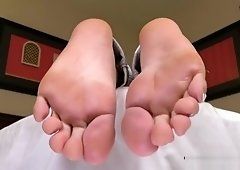 best of Showing pedicured soles trans redhead