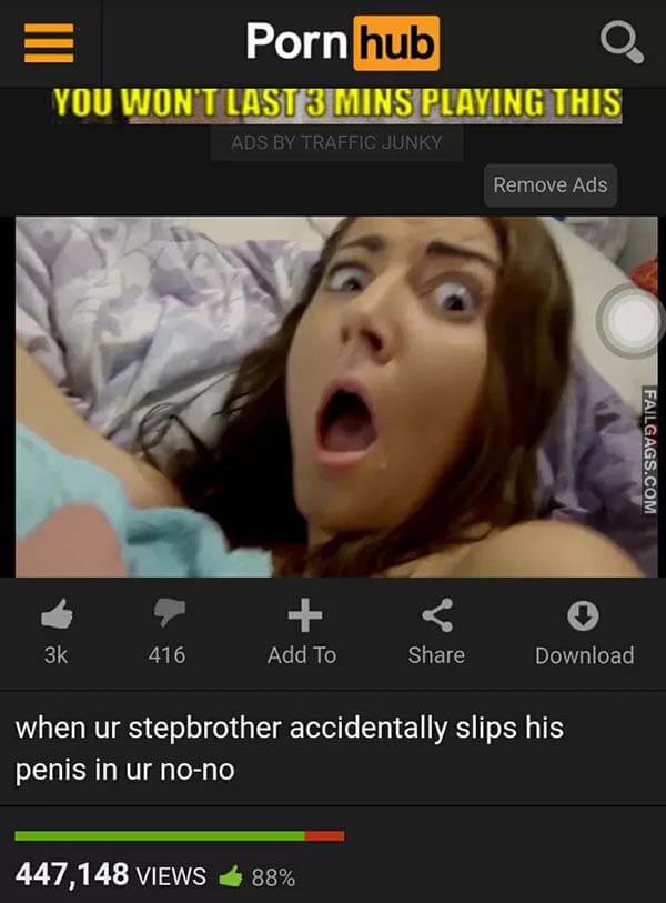 When stepbrother accidentally slips his penis