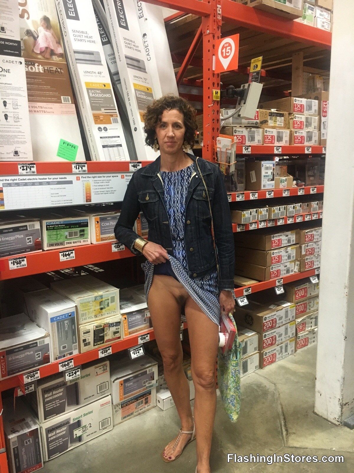 best of Flashing public store pussy wife