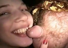 Sucked his Dick Instead of Candy Hard Fuck and Pulsating Ending in Mouth.