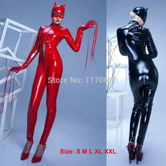 Latex catsuit mask