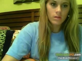 College girl strips webcam