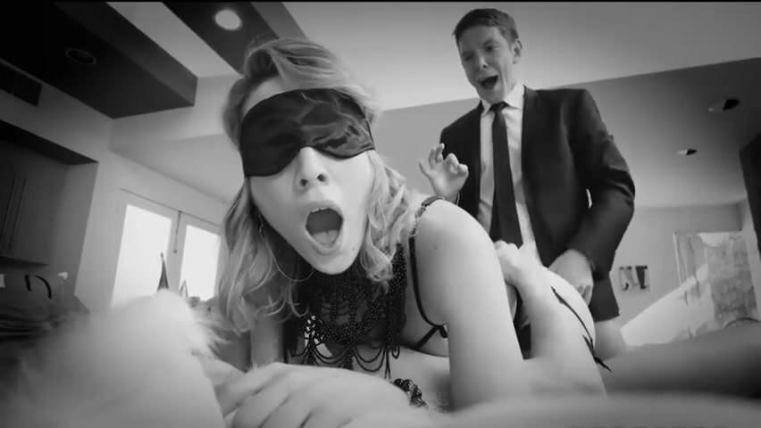best of Surprise Blindfolded threesome wife