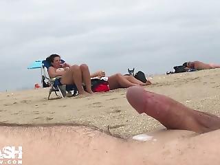 Nude slave lick dick on beach
