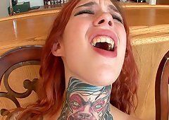 Muzzie reccomend Goth red head gets fucked hard