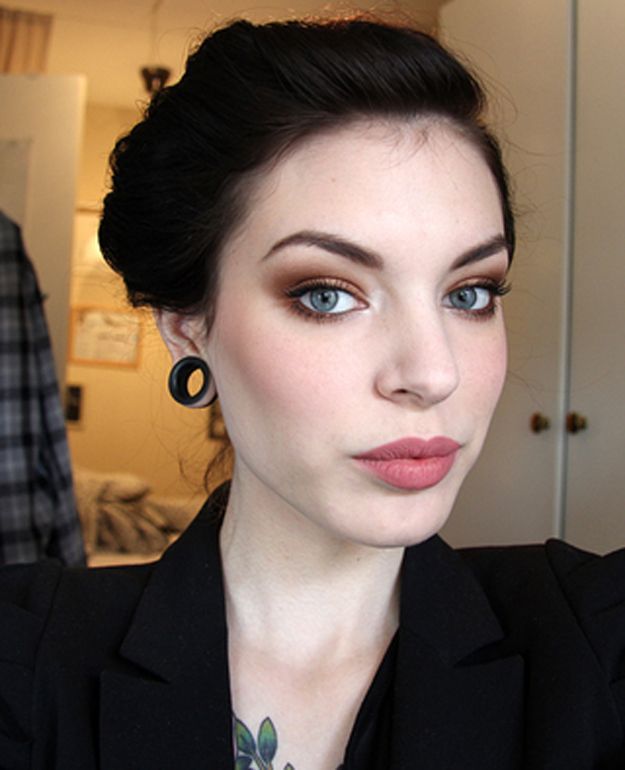 Baker reccomend Nude brunettes with high cheekbones and full lips