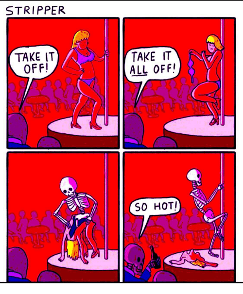 Hot stripper taking it all off