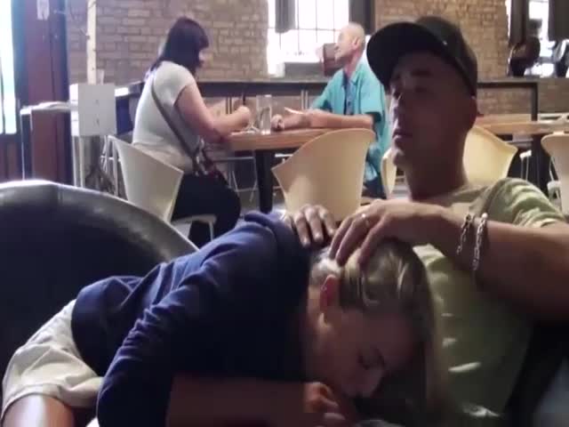 best of Giving Girl caught blowjob public in
