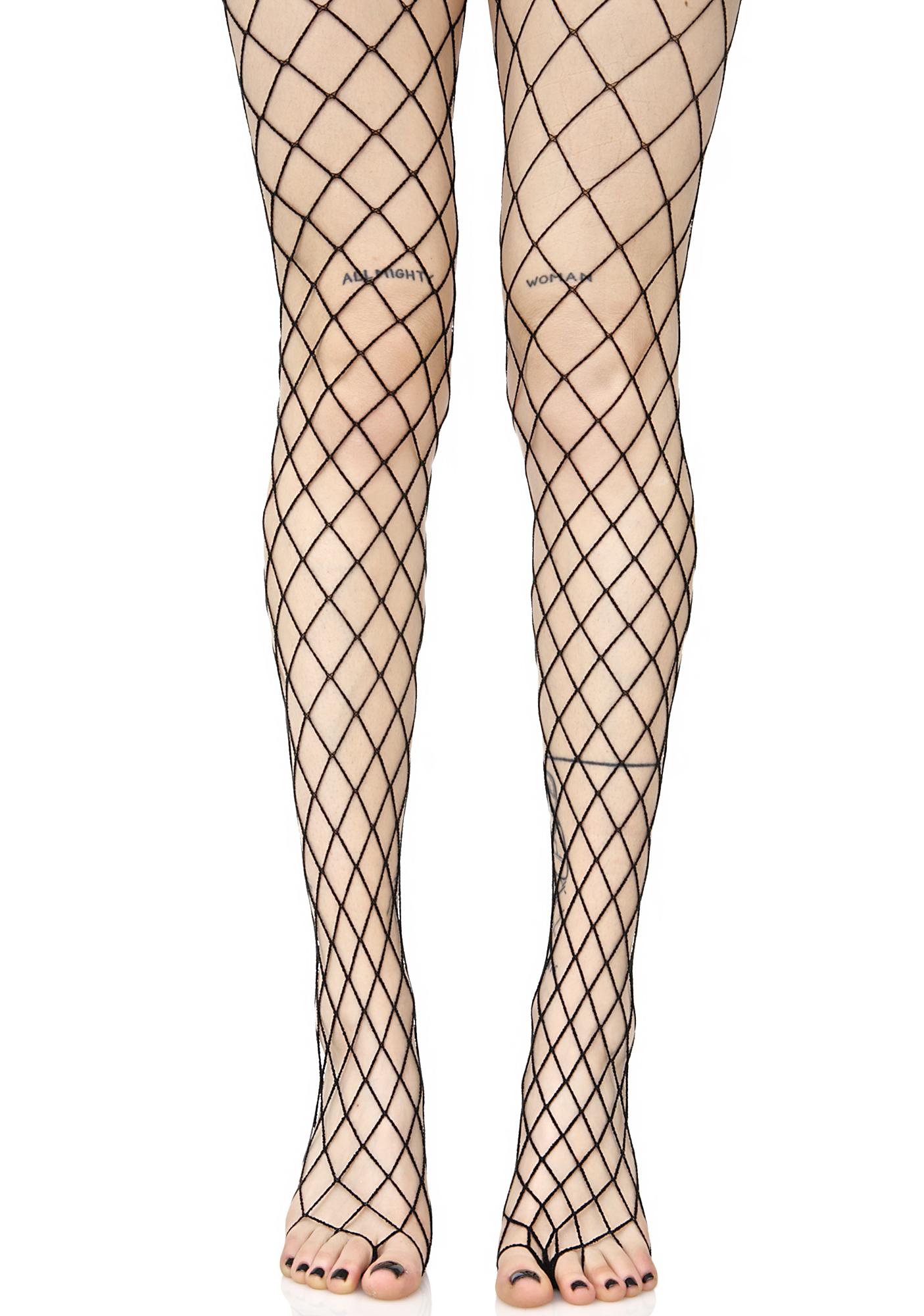 Fish nets over pantyhose
