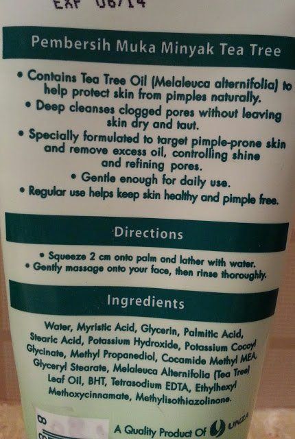 Sabertooth reccomend Facial cleansers ingredients