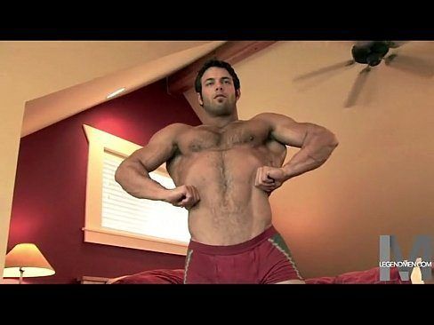 Muscle stud strocking his dick