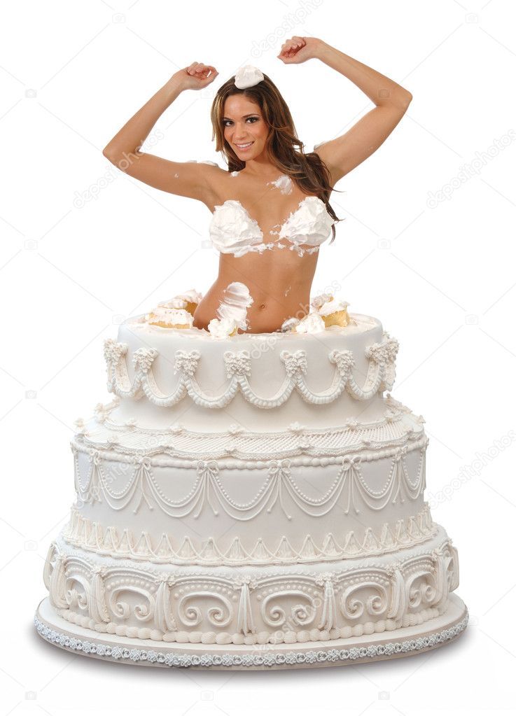 Happy birthday cake nude babe
