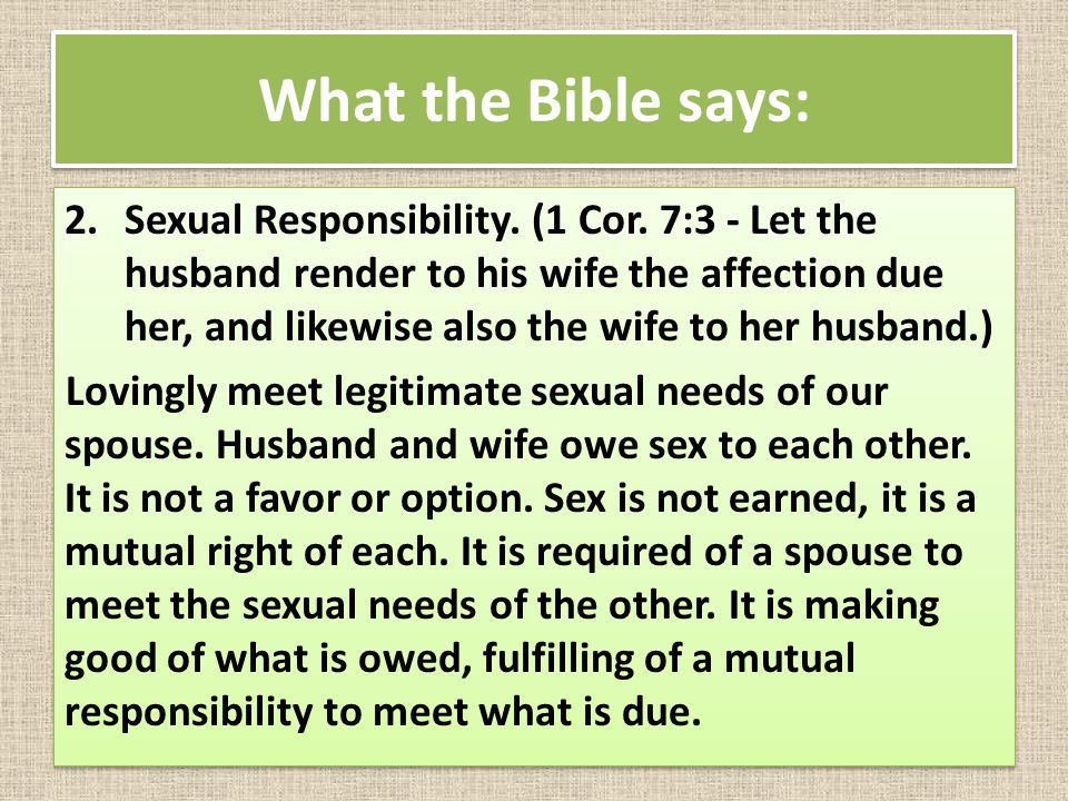 Wife sex bible