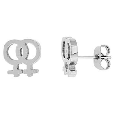 Lesbian earring symbols