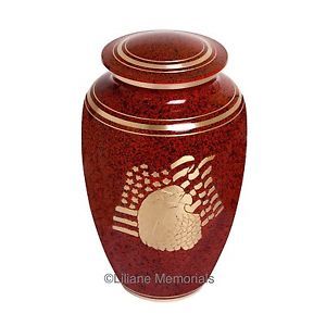 Funeral urn ashes