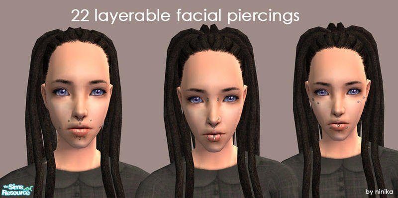 best of 2 piercings Sims facial