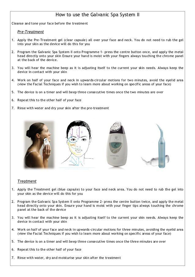 best of Instructions Galvanic facial