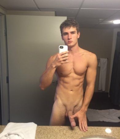 Cute guys nude in the mirror
