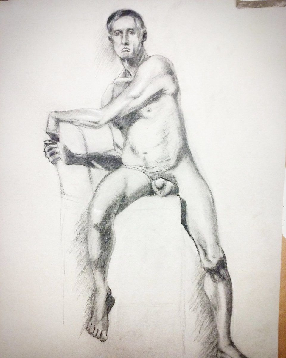 Nude model for drawing