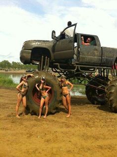 Hot girls and muddy trucks