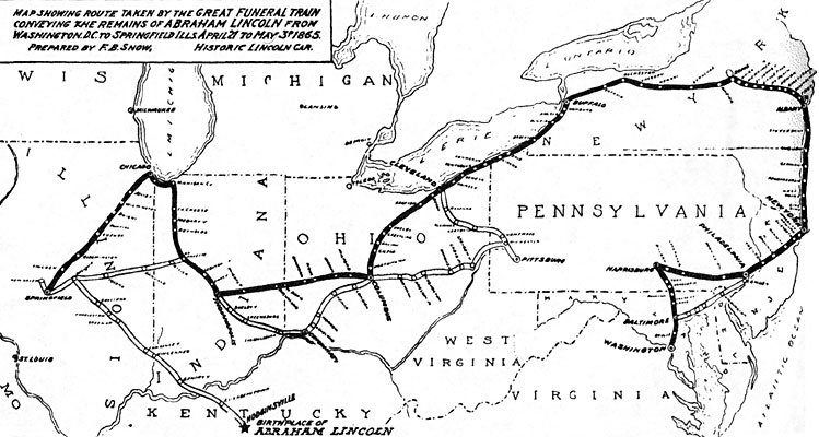 Popeye reccomend Abraham lincoln funeral train route map