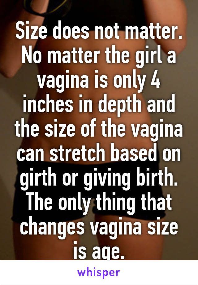 Age vagina sizes
