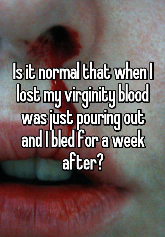 Starburst reccomend Losing virginity and blood