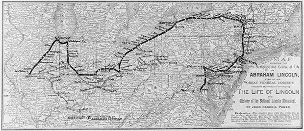 Winger reccomend Abraham lincoln funeral train route map