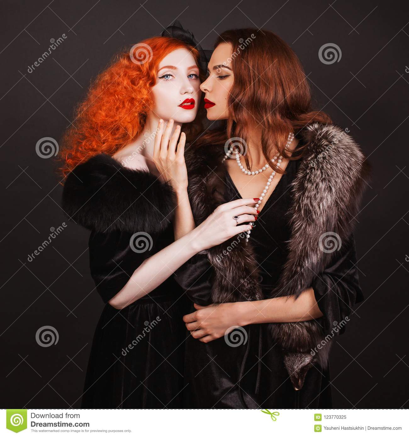 Redhead and black lesbians