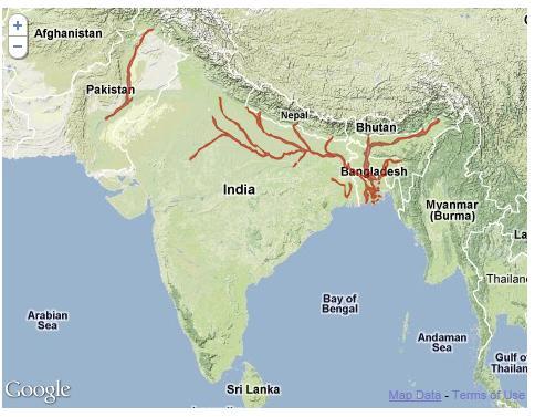 best of Map Asian rivers