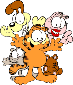 Laser reccomend Garfield comic strip characters
