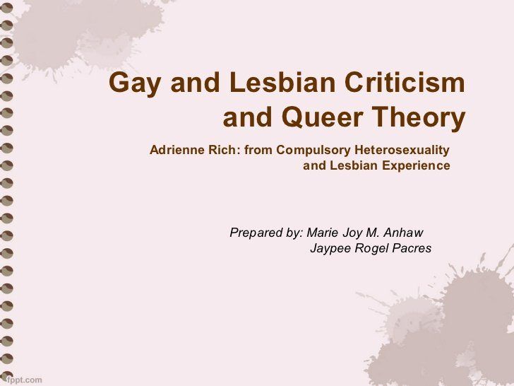 Touchdown reccomend Lesbian gay queer criticism