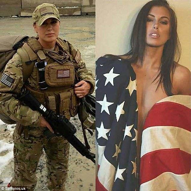 Nude army women in uniform