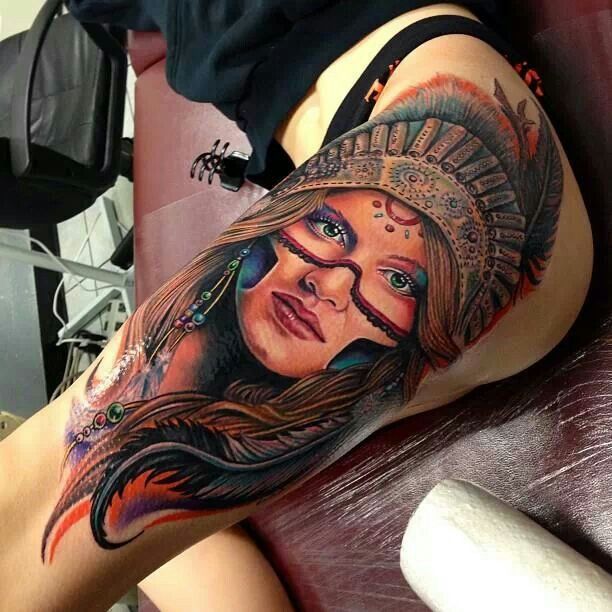 Nude native american women tattoos