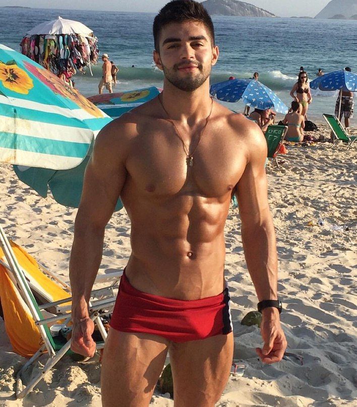 Porn male on beach