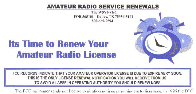 best of Amateur license Renew