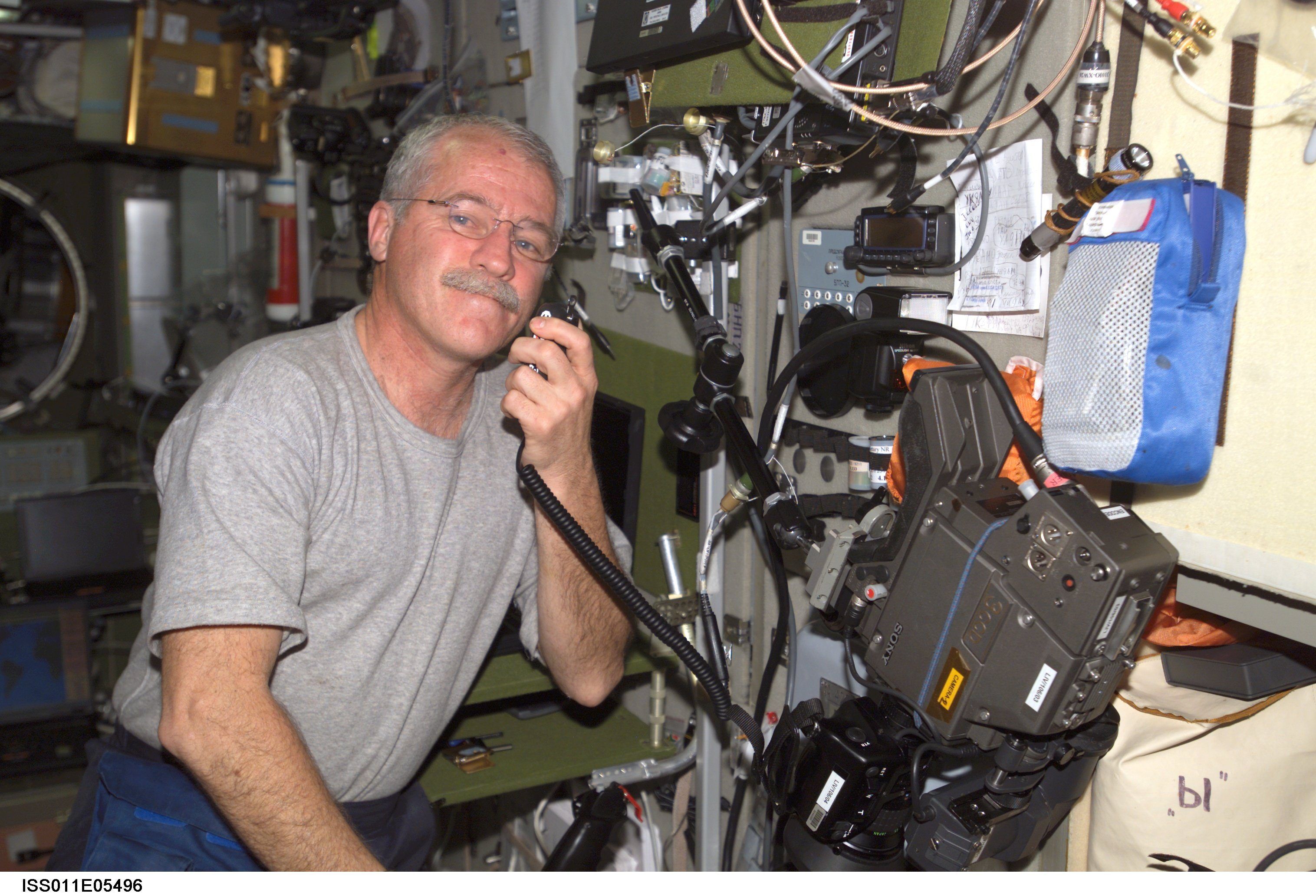 Talking on amateur to iss