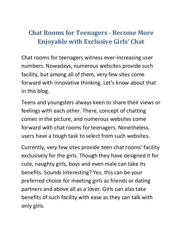 best of Chat provides teen Teen singles