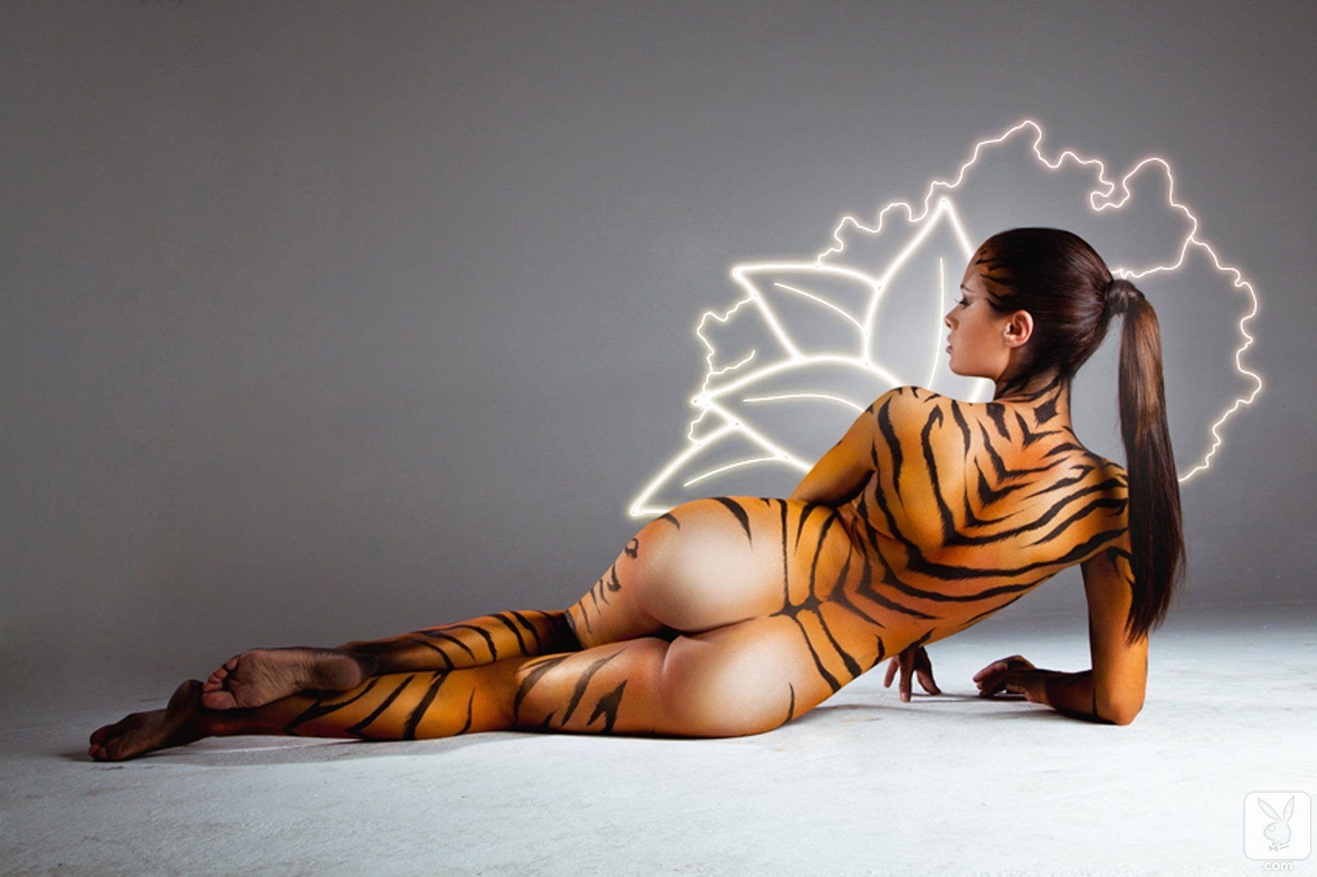 best of Nudist Tiger body paint